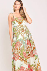 SUMMER OASIS WOVEN ANKLE DRESS - Flying Tomato - Flyclothing LLC