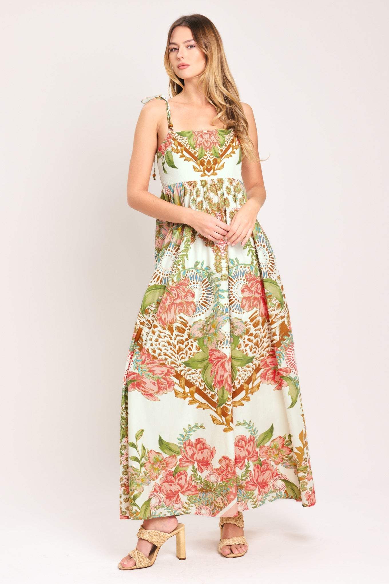 SUMMER OASIS WOVEN ANKLE DRESS - Flying Tomato - Flyclothing LLC