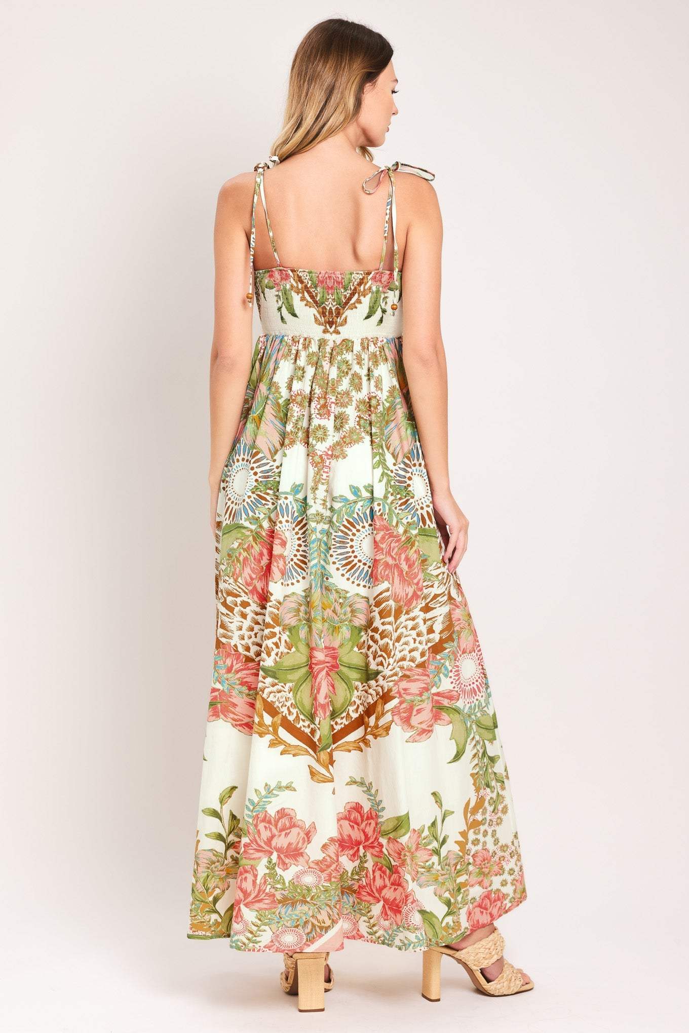 SUMMER OASIS WOVEN ANKLE DRESS - Flying Tomato - Flyclothing LLC