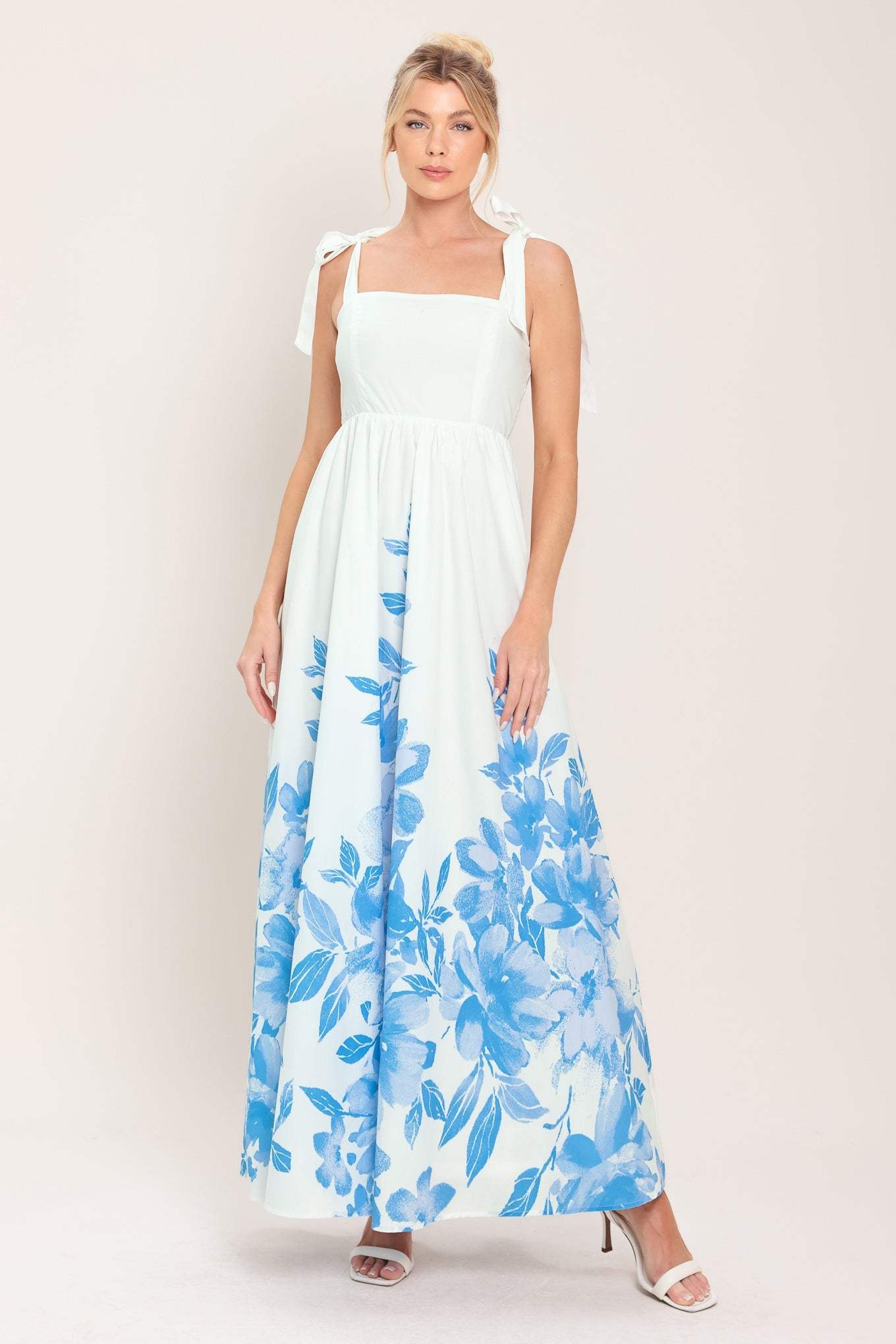 CLOUD BLOSSOM WOVEN MAXI DRESS - Flying Tomato - Flyclothing LLC