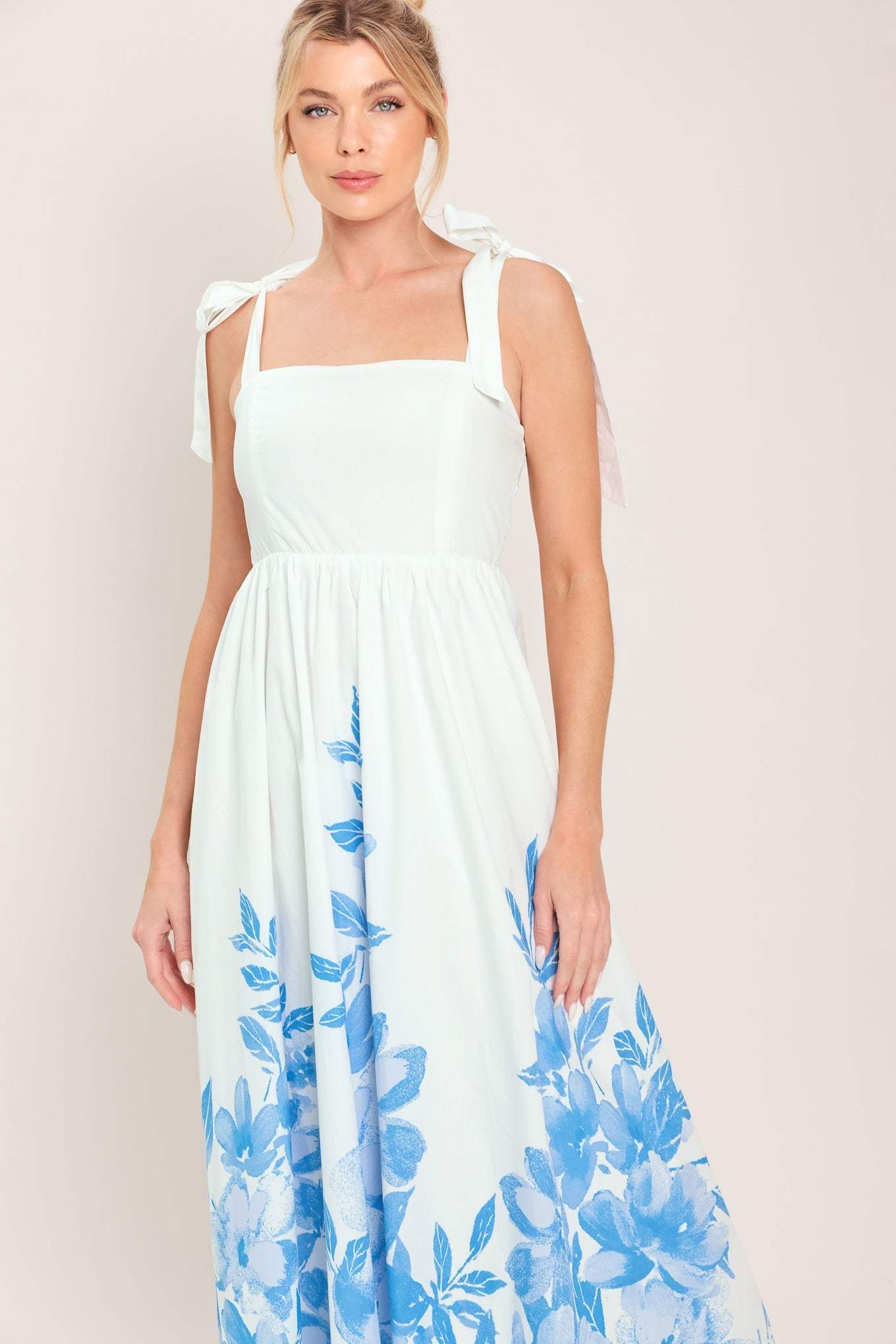 CLOUD BLOSSOM WOVEN MAXI DRESS - Flying Tomato - Flyclothing LLC