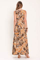 AMBER FLORAL MOTION WOVEN MAXI DRESS