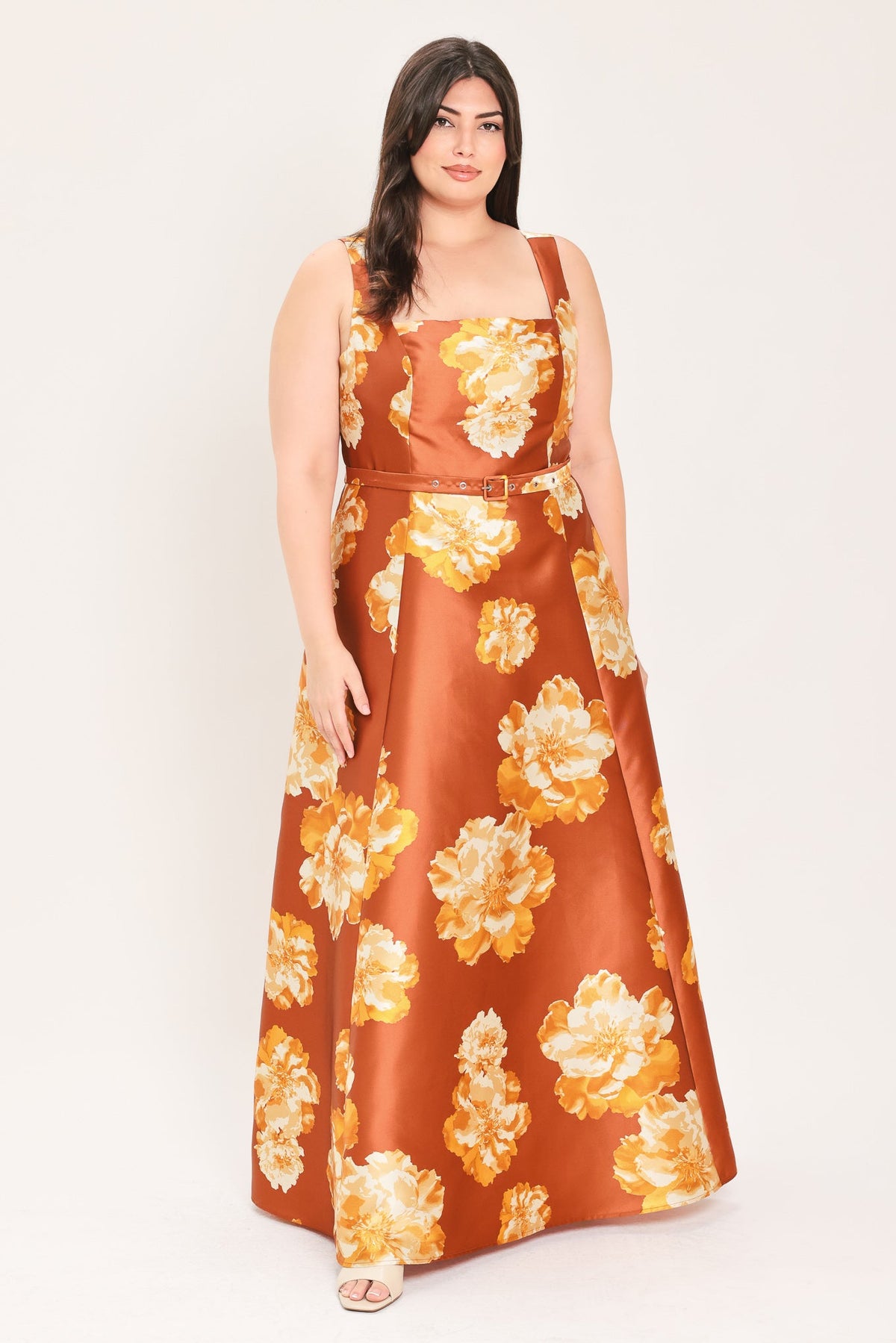 FIRESIDE FLORAL REVERIE WOVEN MAXI DRESS - Flying Tomato - Flyclothing LLC