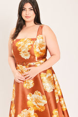 FIRESIDE FLORAL REVERIE WOVEN MAXI DRESS