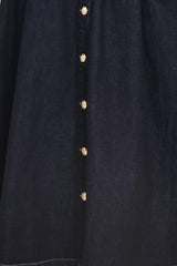 INDIGO CHARM DENIM MIDI DRESS