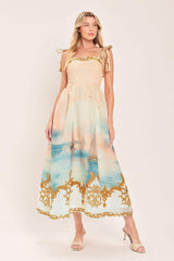 CAPRI COASTLIN WOVEN MIDI DRESS - Flying Tomato - Flyclothing LLC