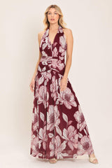 ROSEWOOD ROMANCE POWER MESH MAXI DRESS