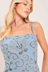 BUTTERFLY WHISPER WOVEN MINI DRESS - Flying Tomato - Flyclothing LLC