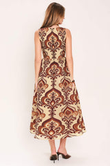 PALAZZO CHARM WOVEN MIDI DRESS
