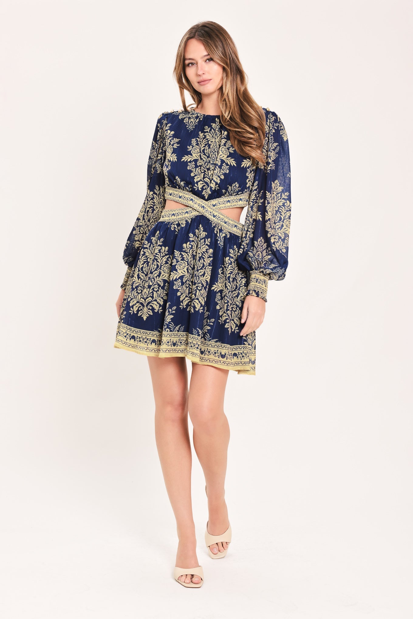 PALACE GARDEN FANTASY WOVEN MINI DRESS