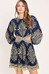 PALACE GARDEN FANTASY WOVEN MINI DRESS