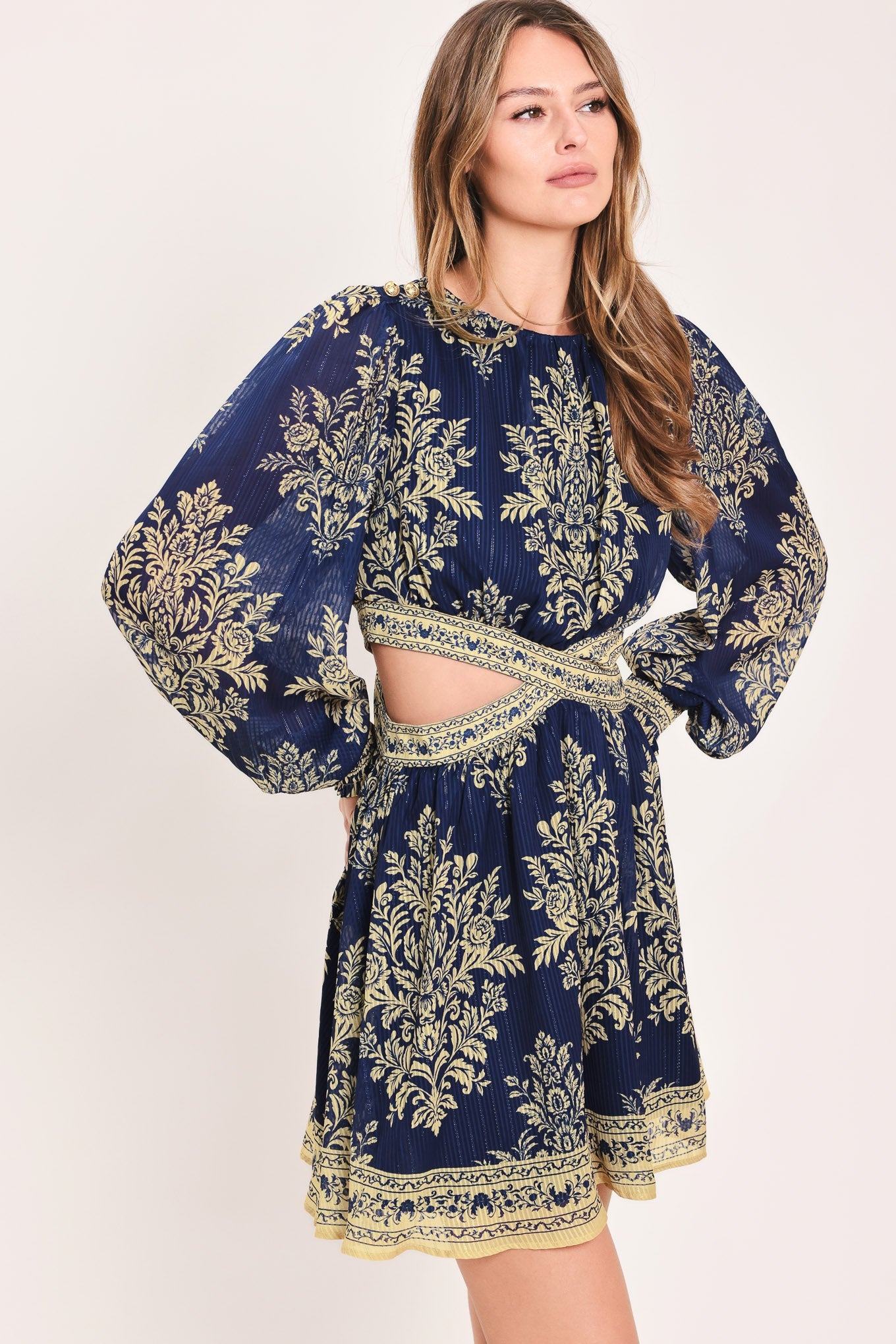 PALACE GARDEN FANTASY WOVEN MINI DRESS