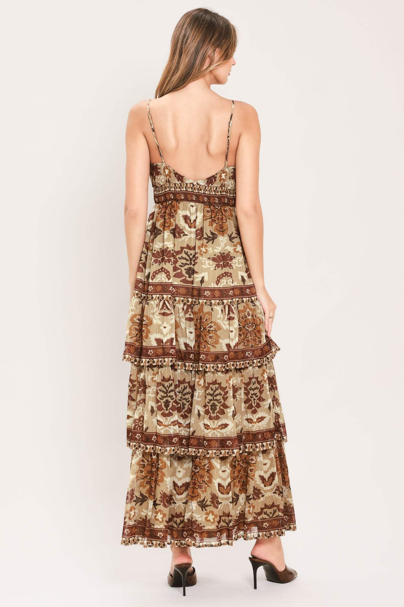 NOMAD FLOWER CANTICLE WOVEN MAXI DRESS