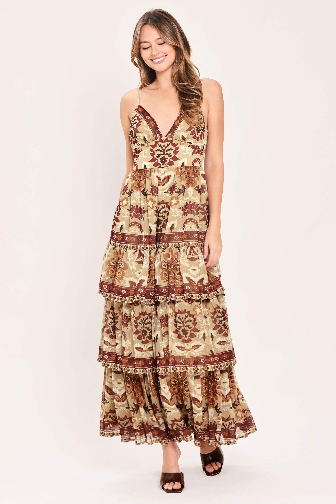 NOMAD FLOWER CANTICLE WOVEN MAXI DRESS