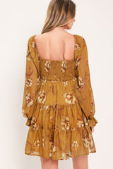 SAFFRON GARDEN MUSE WOVEN MINI DRESS