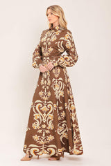 AMBER MEDALLION WOVEN SHIRT MAXI DRESS