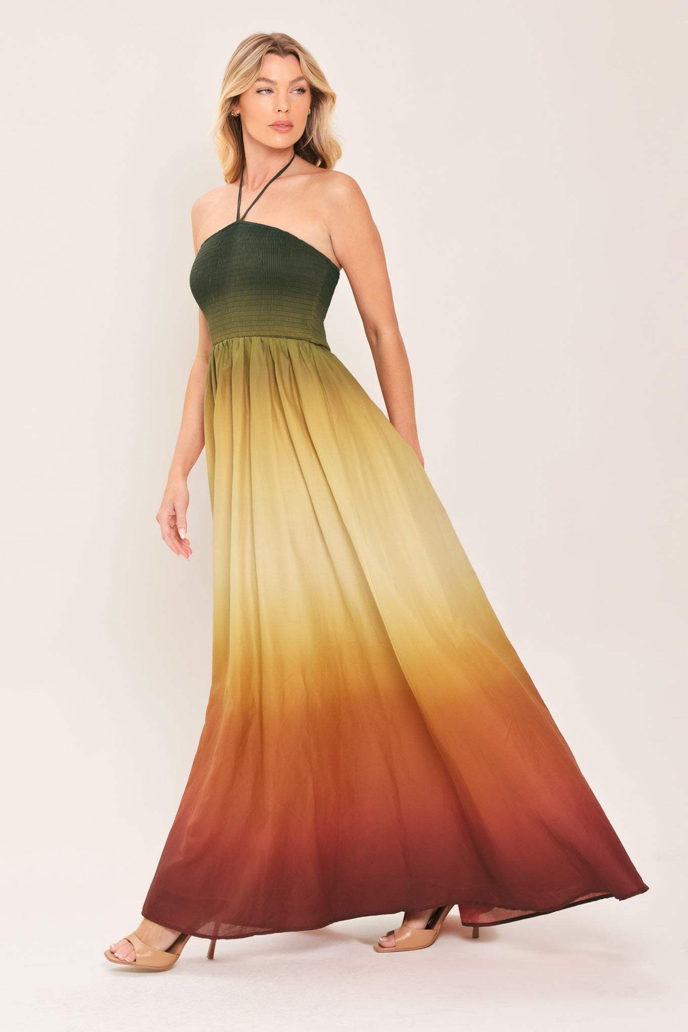 SUNSET OMBRE WOVEN MAXI DRESS