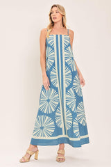 BLUE LAGOON DREAM WOVEN MAXI DRESS - Flying Tomato - Flyclothing LLC