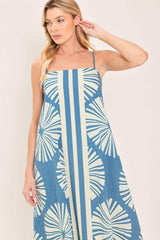 BLUE LAGOON DREAM WOVEN MAXI DRESS - Flying Tomato - Flyclothing LLC