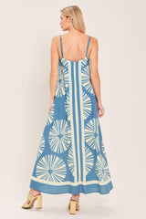 BLUE LAGOON DREAM WOVEN MAXI DRESS - Flying Tomato - Flyclothing LLC