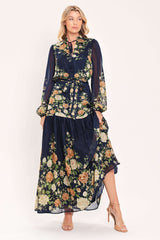 MOONLIT GARDEN CHARM WOVEN MAXI DRESS