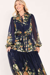 MOONLIT GARDEN CHARM WOVEN MAXI DRESS
