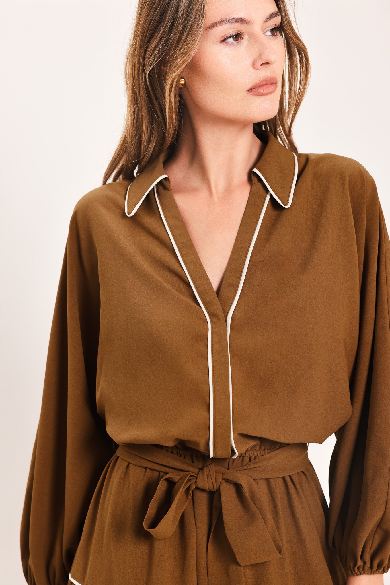MAPLE TIERED MOMENTS WOVEN MIDI DRESS