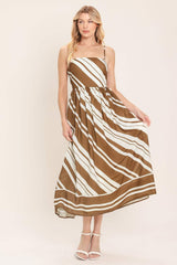 SAHARA WAVES WOVEN MIDI DRESS