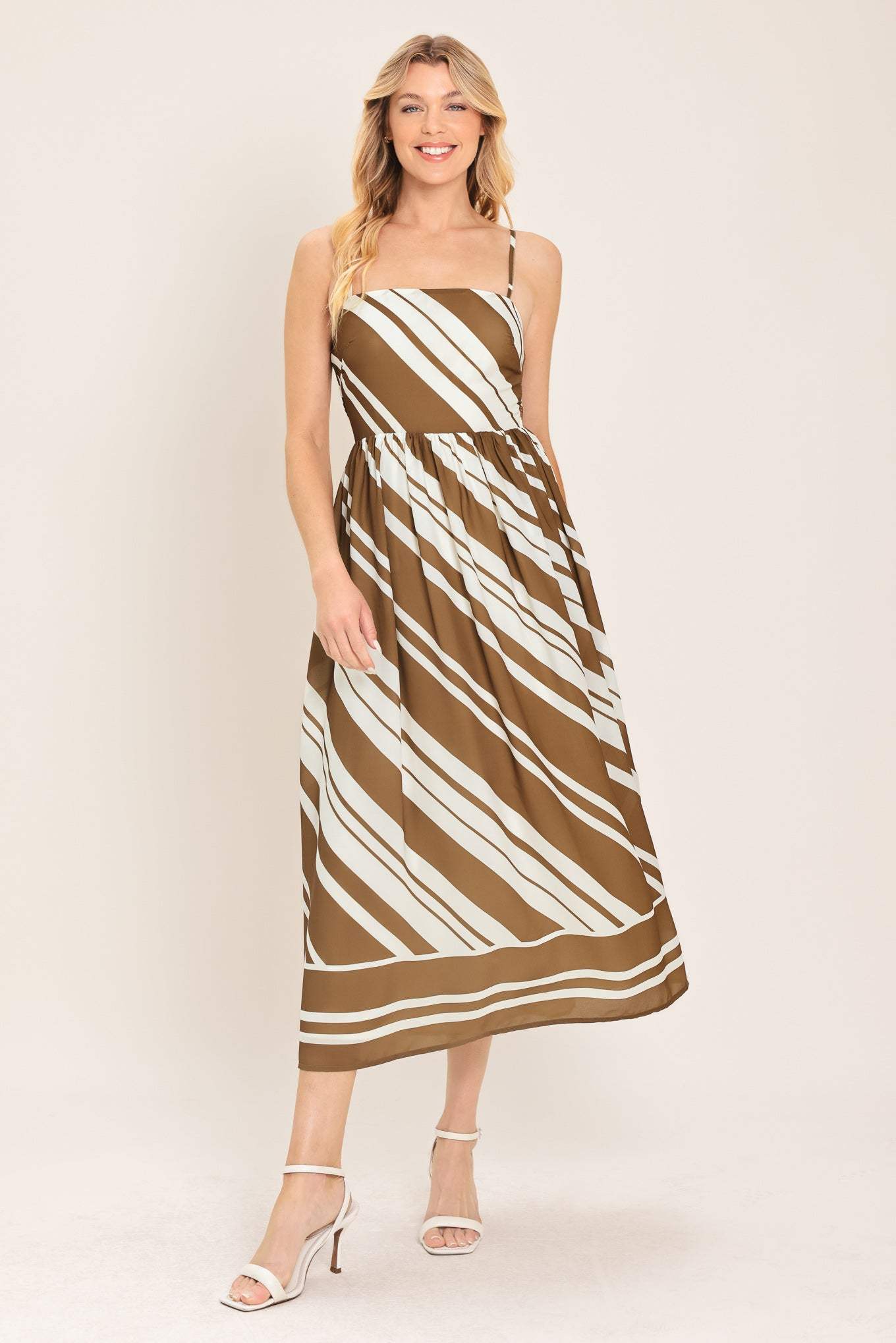 SAHARA WAVES WOVEN MIDI DRESS