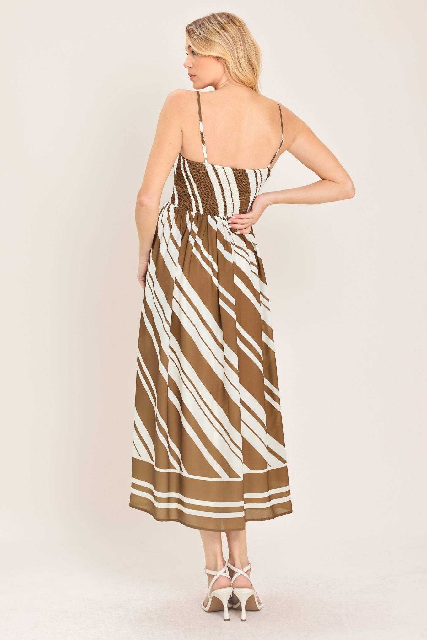 SAHARA WAVES WOVEN MIDI DRESS