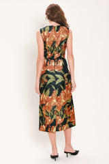 STARRY NOIR BLACK METALLIC TEXTURED COLUMN DRESS - Flying Tomato - Flyclothing LLC