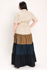 MARINA SUNSET WOVEN MAXI SHIRT DRESS - Flying Tomato - Flyclothing LLC
