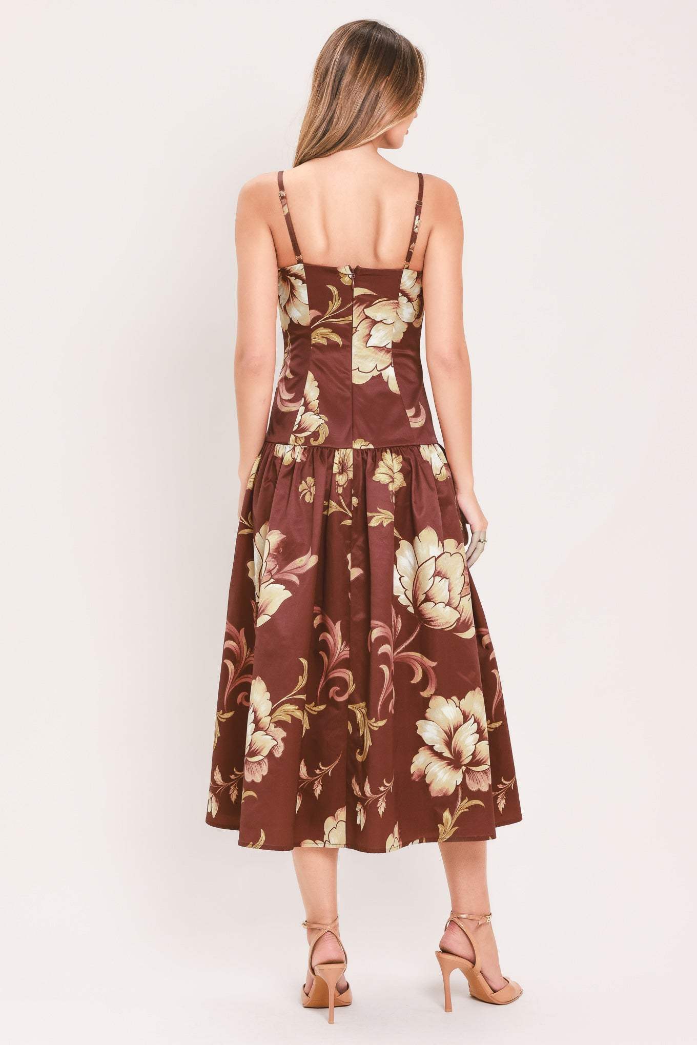 CASSIS BLOSSOM CHAPTER WOVEN MIDI DRESS