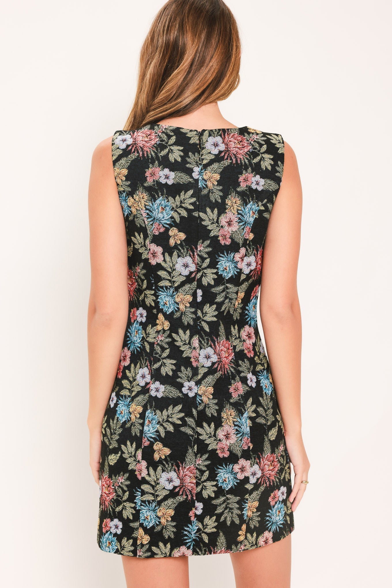 BOTANIC AFTER DARK WOVEN MINI DRESS