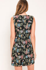 BOTANIC AFTER DARK WOVEN MINI DRESS