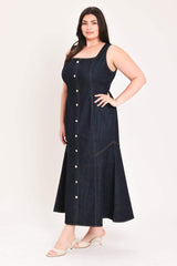 CHELSEA DENIM MIDI DRESS
