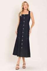 CHELSEA DENIM MIDI DRESS
