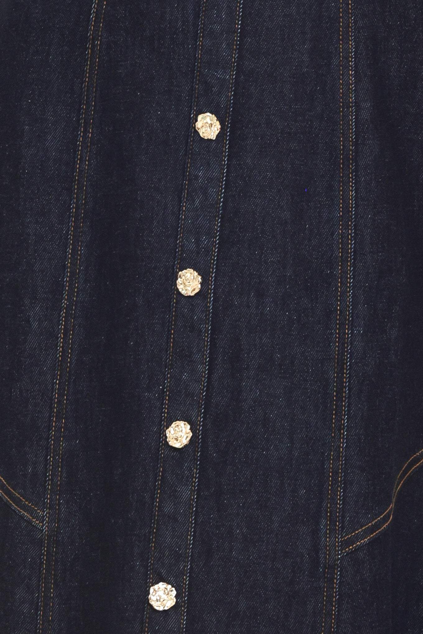 CHELSEA DENIM MIDI DRESS
