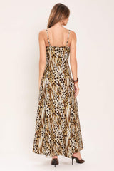CHEETAH TRAIL WOVEN MAXI DRESS