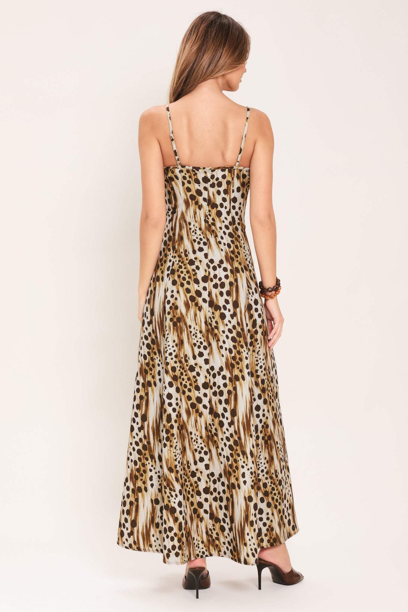CHEETAH TRAIL WOVEN MAXI DRESS