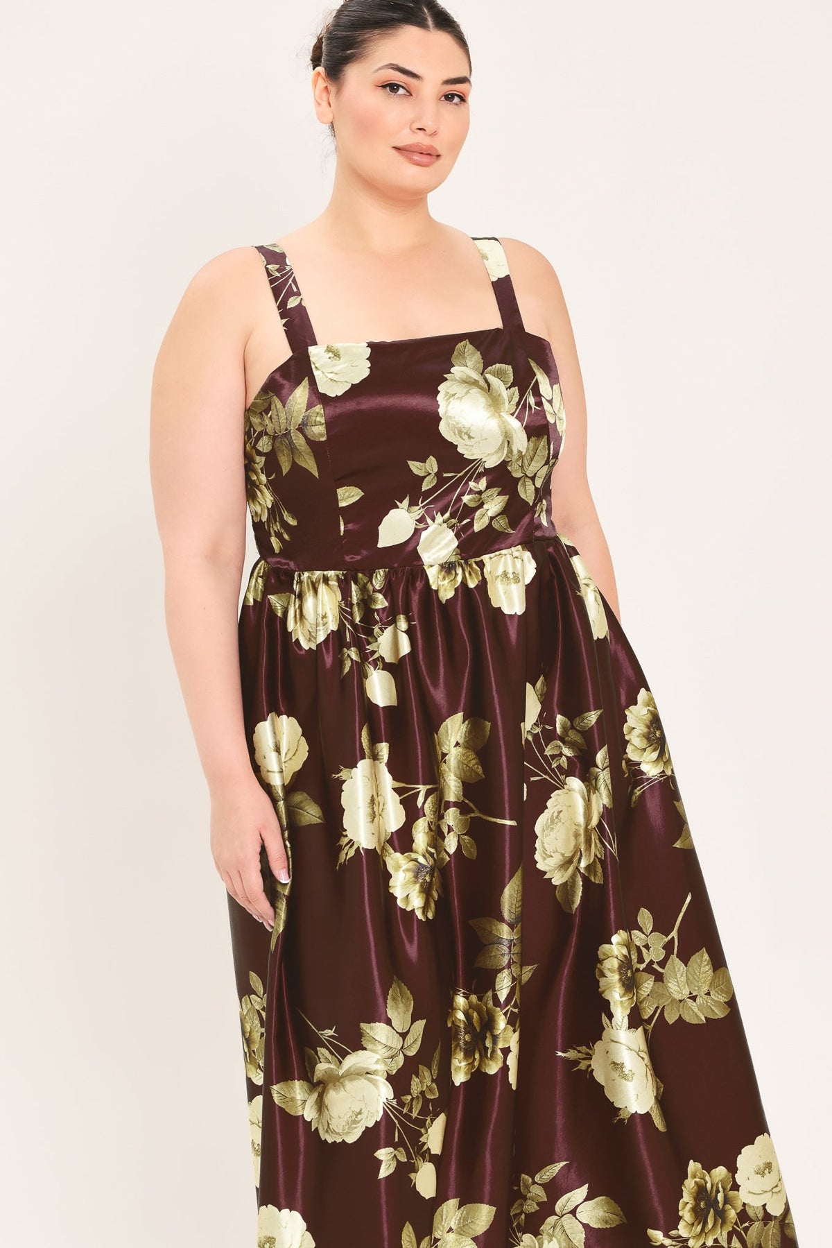 WINE GARDEN LULLABY WOVEN MIDI DRESS - Flying Tomato - Flyclothing LLC