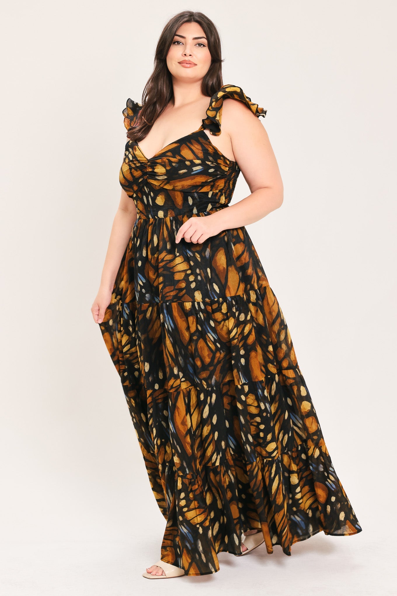 EMBERWING GARDEN GOWN WOVEN MAXI DRESS