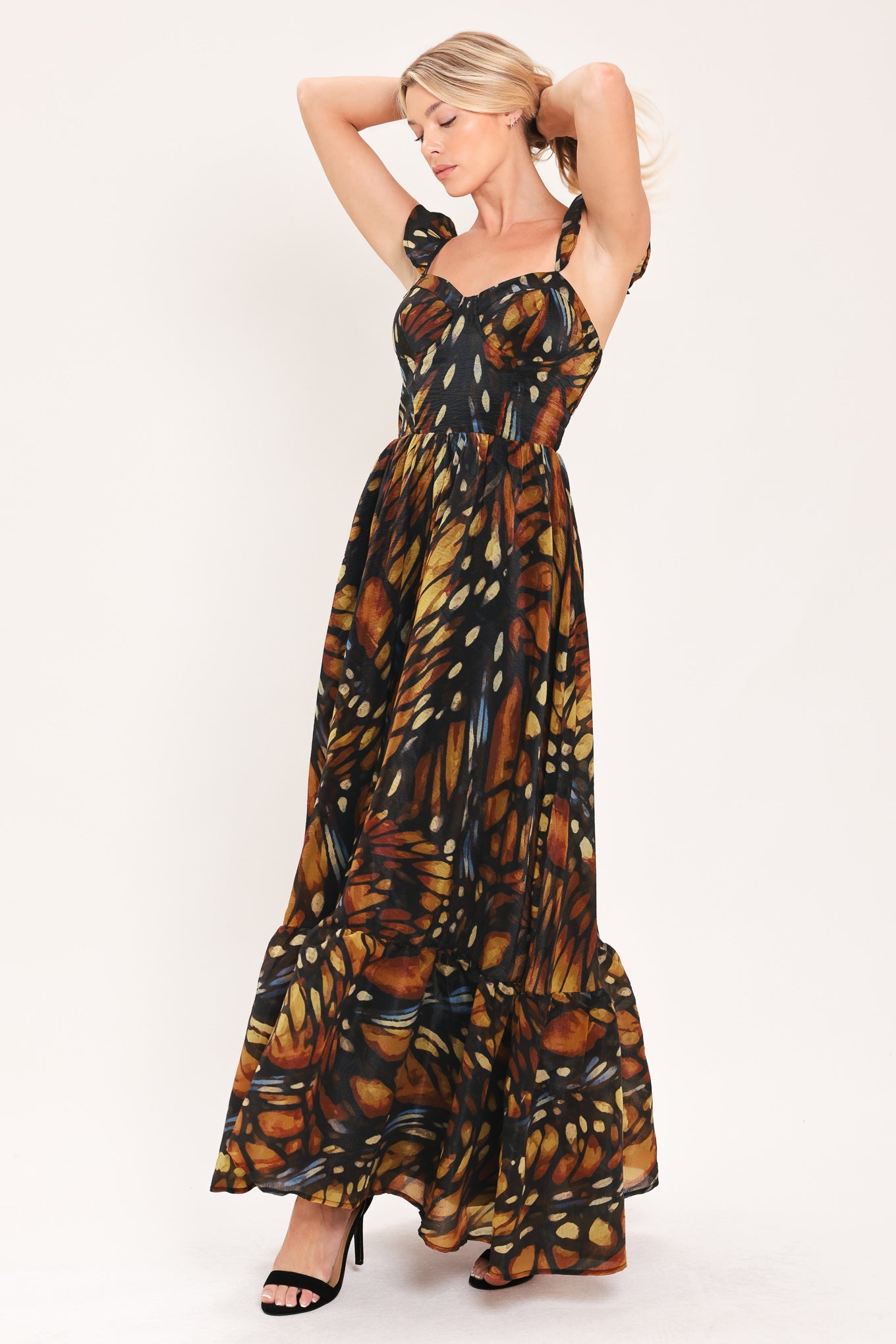EMBERWING GARDEN GOWN WOVEN MAXI DRESS