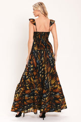 EMBERWING GARDEN GOWN WOVEN MAXI DRESS