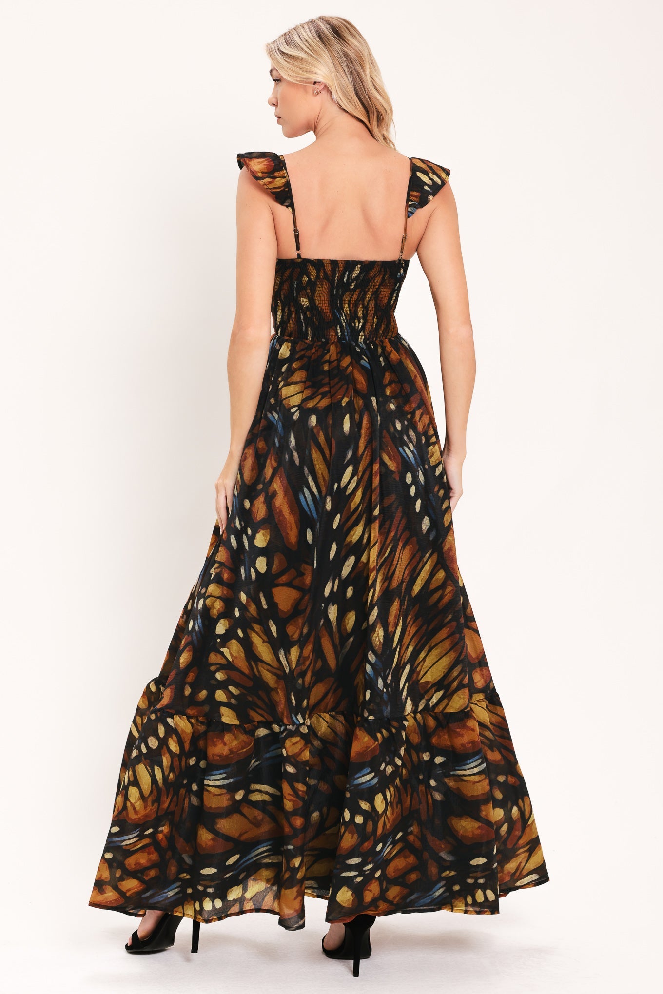 EMBERWING GARDEN GOWN WOVEN MAXI DRESS