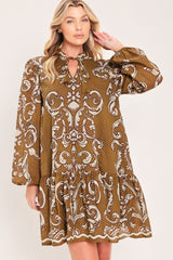 MAPLE MANOR FLOUNCE WOVEN MINI DRESS