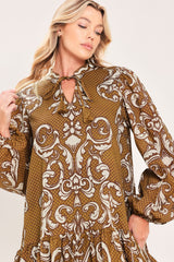MAPLE MANOR FLOUNCE WOVEN MINI DRESS