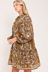 MAPLE MANOR FLOUNCE WOVEN MINI DRESS