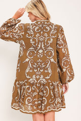 MAPLE MANOR FLOUNCE WOVEN MINI DRESS