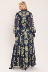 ROYAL HERITAGE BLOOM WOVEN MAXI DRESS